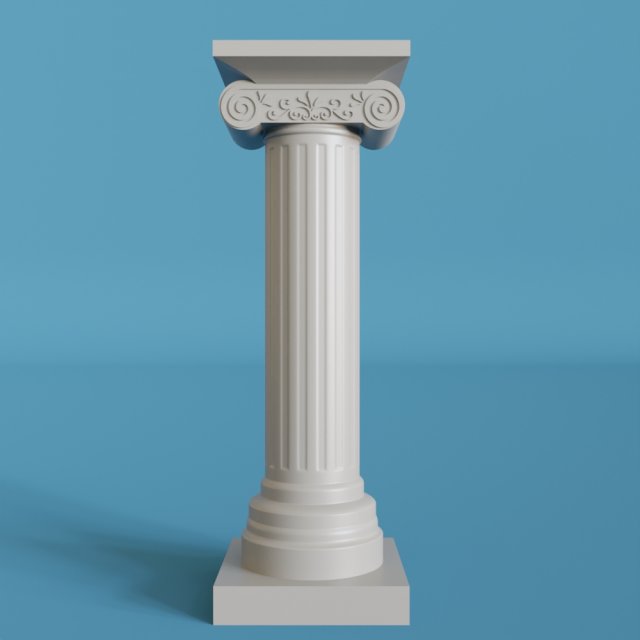 roman column candle holder decor house interior room pillar architecture exterior antique carving 3D print model - Mito3D