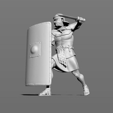 romain légionnaire 3d impression modèle in homme 3dexport ancien antique bataille personnage bats figurine figurines gladius humain masculin miniatures coquille bouclier soldat épée 3d print model - Mito3D