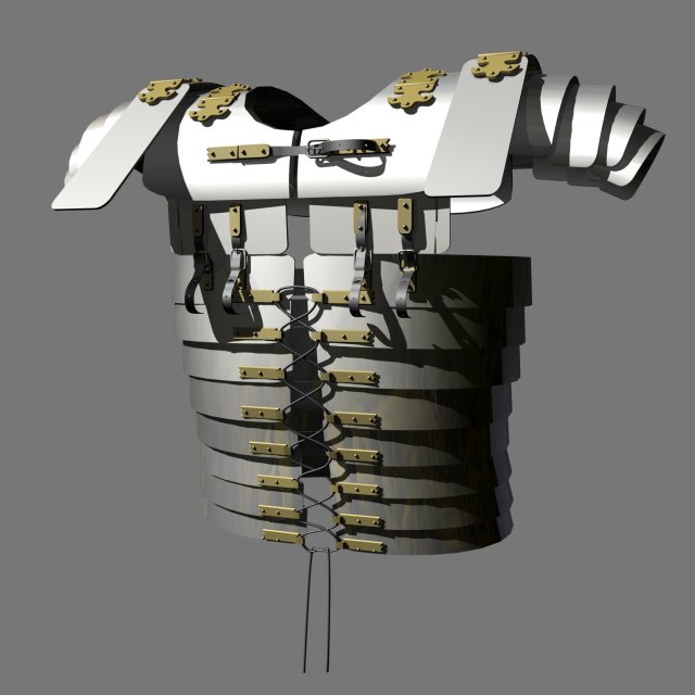 roman segmentata lorica chest armor war battle rome ancient 3D print model - Mito3D