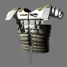 roman segmentata lorica chest armor war battle rome ancient 3d print model - Mito3D