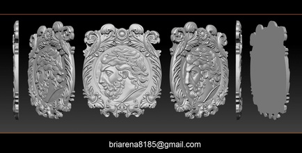 romancoin frame 3d print model in coins badges 3dexport mirror nameplate roman coin carving pattern vintage antique silver baroque modern renaissance bedroom reflection rococo classical furniture misc ornament 3d print model - Mito3D