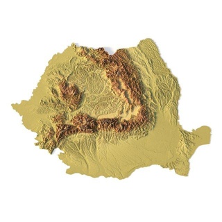 Romania stl 3d Stampa modello terreno carta geografica paesaggio nazione sollievo geografia continente montagna terra 3d print model - Mito3D