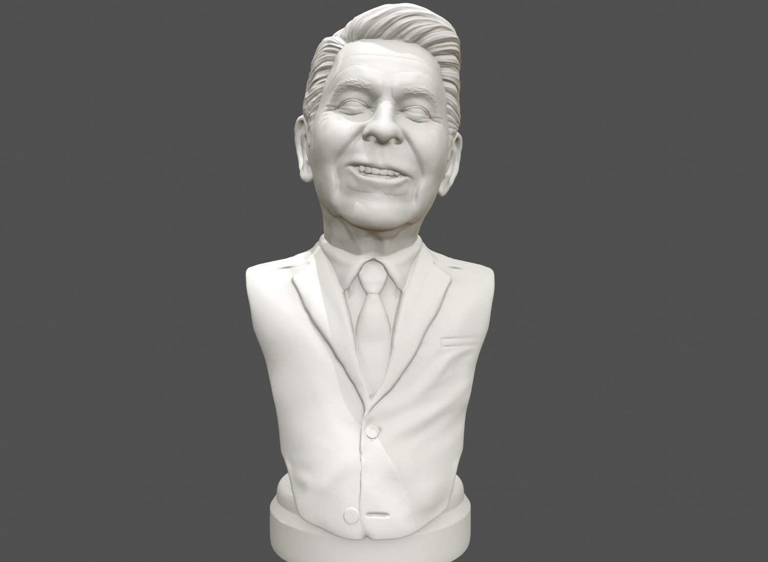 ronald reagan 3d stampabile ritratto presidente politico presidenziale ronaldreagan usa il leader la scultura repubblicano reagan3dprint 3D print model - Mito3D