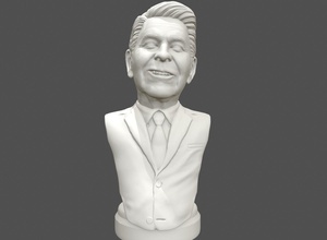 ronald reagan 3d imprimable portrait président politique présidentielle ronaldreagan états-unis chef de file la sculpture républicain reagan3dprint 3d print model - Mito3D