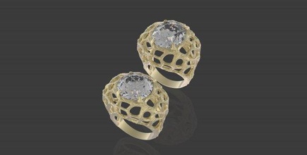 radici anelli 3d stampa modello in 3dexport gioielleria gemma oro platino argento stampabile brillante diamante squillare sterlina arte creativo natura lusso grande zaffiro 3d print model - Mito3D