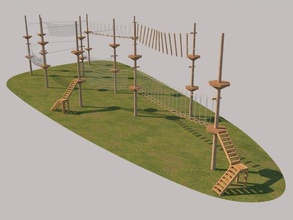 İp park halat spor oyun tırmanış ahşap Odun yeniden yaratma aktivite 3d model parkur 3d print model - Mito3D
