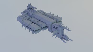 rorqual 3d print model in sci-fi 3dexport eve eveonline ship ore spaceship game 3dprint mmo transport vehicle miniatures vehicles 3d print model - Mito3D