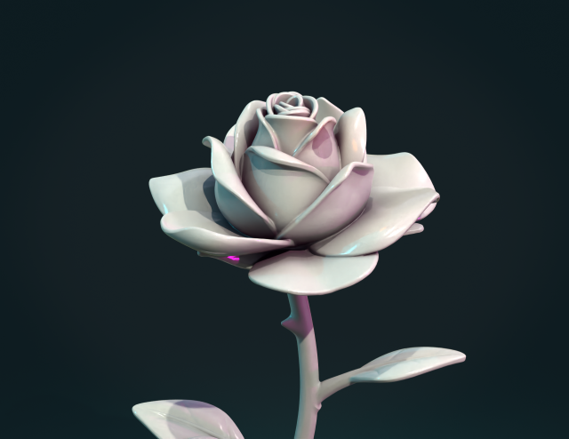 rose flower 3d print model in sculpture 3dexport art plant floral lily petal nature 3D print model - Mito3D
