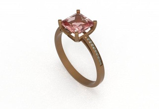 Rosa oro gemas anillo joya rosa piedras joyería lujo Moda Boda diamante juhannproducto 3d print model - Mito3D