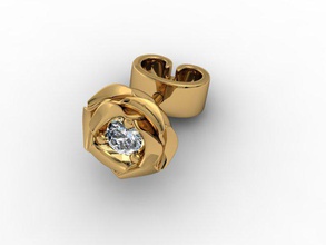 rose puset earring earrings jewelery jewellery jewelry 3d print model - Mito3D