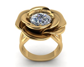 rose ring jewellry flawor fashion 3d print model - Mito3D