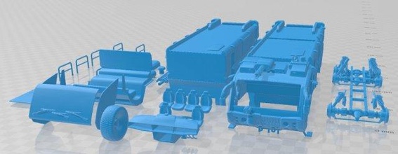 gül çiftçisi panter itfaiye kamyonu 6x6 yazdırılabilir yuva ölçülü Tamiya rc miniz hobi mikro 3d print model - Mito3D