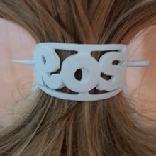 rosi personalisierte oval Haar-stick barrete 54x30mm Haar stick pin Namen anpassbare 3d print model - Mito3D