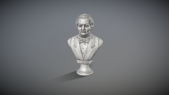 Rossini joaquim compositor fracasso escultura colecionável Sculptgl músico 3d print model - Mito3D