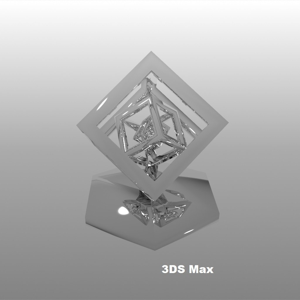 rotante concentrico cubi cubo geometria geometrico concettuale artistico 3D print model - Mito3D