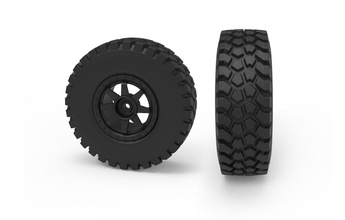 rough terrain tire 3d print model in automotive 3dexport truck wheel scale mold car double diecast toy vehicle cars rc offroad 4x4 heavyduty heavy suv 3d print model - Mito3D