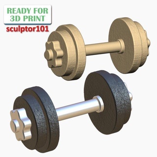 round exercise little barbell 3d printable model free toys gadget toy sports fun game workout 3d print model - Mito3D