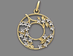 round pendant clover flowers clover flowers gold jewelry pendant pendants round silver