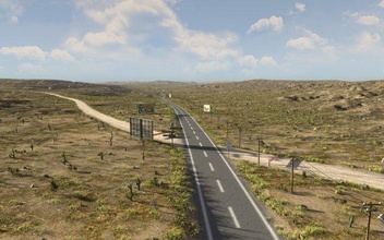 ruta 66 in licuadora 3d modelo ambiente 3dexport carretera camino antecedentes exterior desierto suelo paisaje naturaleza vehiculos escena 3d print model - Mito3D