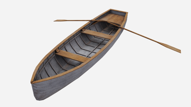 barco remo 3d modelo in barcos 3dexport linha whitehall vela bote salva vidas vida pescaria branco corredor pbr embarcação recreativo poli jogos 3d print model - Mito3D