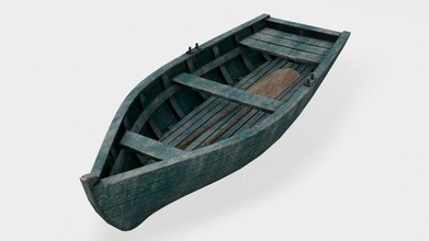 old rowing boat game asset 3d model in boats 3dexport vessel ship watercraft canoe fishing sailing wooden paddle oar rowboat rowingboat transport 3d print model - Mito3D