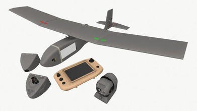 rq-11b raven 3d model in drone copter 3dexport aerovironment rq-11 uav unmanned aerial vehicle predator reaper army battle war afghanistan recon airforce navy 3d print model - Mito3D