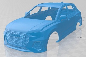 rs q3 2020 imprimível corpo carro 3d impressão modelo in automotivo 3dexport fenda escalextrico tamiya rc miniz passatempo micro rastejante 3d print model - Mito3D