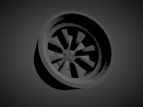 rs watanabe scalable 3d printable rim print model in vehicle 3dexport tamiya diecast wheels fujimi miniatures 1-24 1-25 1-18 1-32 1-43 3d print model - Mito3D