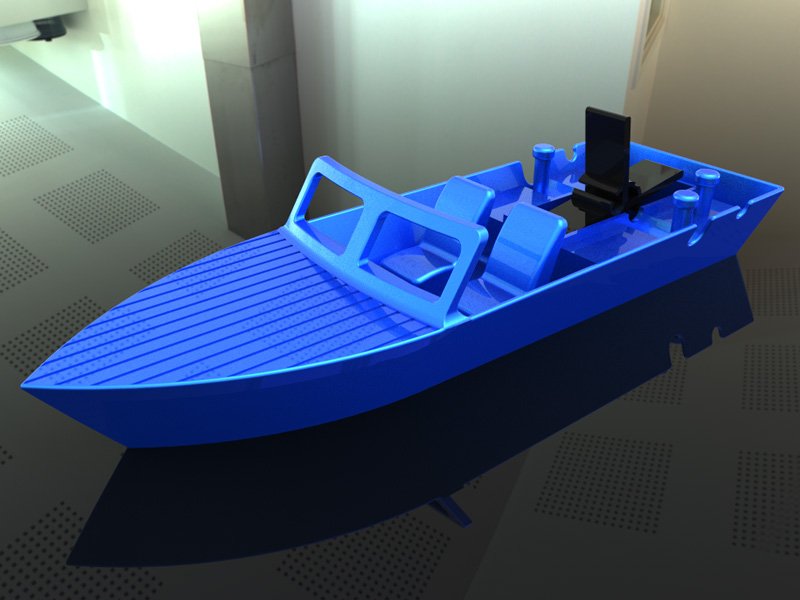 rubber band powered speed boat 3D print model - Mito3D