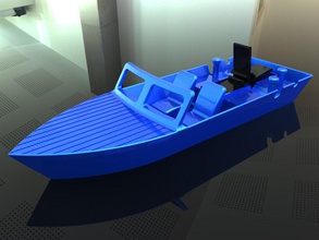 banda de goma impulsado la velocidad del barco 3d print model - Mito3D