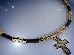 gomma cancellare cavo inserti oro lusso design elegante gioielleria stampabile argento parti Chiesa 3d print model - Mito3D