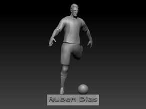 ruben dias 3d impression modèle in sculpture 3dexport rubendia football footballeur joueur manchester city angleterre portugal 3dprint 3dprinted 3dprinting 3d print model - Mito3D