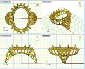 rubí anillo gratis 3d impresión modelo in anillos 3dexport 3d print model - Mito3D