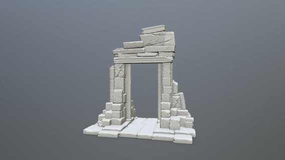 ruingatestl jogos acessórios impressão ruína portão Rocha pedras pedra 3d print model - Mito3D