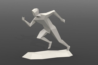 Laufenden Mann zu Formen statue 3d drucken Abbildung laufen souvenir Geschenk läuft sport sportlich Kunst abstract 3d print model - Mito3D