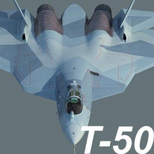 russian air force sukhoi t-50 pak fa mass production version 3d model in fighter 3dexport f22 t50 raptor airforce russia jet prototype mig stealth supercruise aesa radar maneuver missile supersonic 3d print model - Mito3D