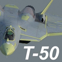 russian air force sukhoi t-50 pak fa prototype version 3d model in fighter 3dexport f22 t50 raptor airforce russia jet mig stealth supercruise aesa radar maneuver missile supersonic 3d print model - Mito3D