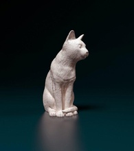 russo azul gato 3d impressão modelo in estatuetas 3dexport stl obj imprimível printready animal 3d print model - Mito3D