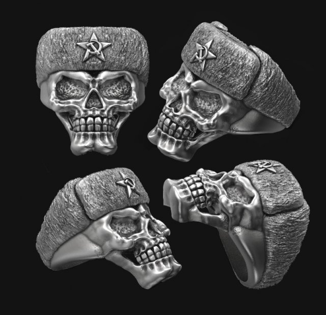 russian skull ring ring r