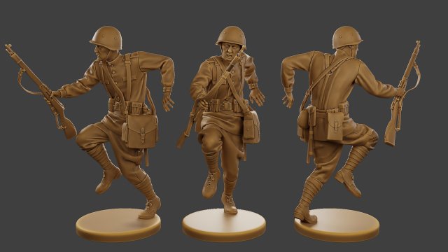 ruso soldado ww2 r3 001 figuritas action figure miniature soldiers toy military miniatures historical scale model war gaming beautiful soldier warrior girl figurines battle scene small female princess brave heroine stunning mighty fighter 3D print model - Mito3D