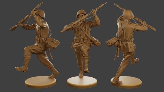 ruso soldado ww2 r3 002 figuritas action figure miniature soldiers toy military miniatures historical scale model war gaming beautiful soldier warrior girl figurines battle scene small female princess brave heroine stunning mighty fighter 3d print model - Mito3D