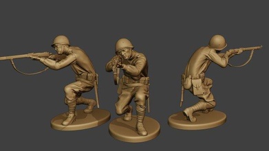 rusça asker ww2 ateş etmek çömelmek r1 3d yazdır model in figürinler 3dexport adam askeri ordu savaş heykel aksiyon bolşevikler lenin kırmızı sovyet dırdırcı mosin piyade fusilier artejaol stalin 3d print model - Mito3D