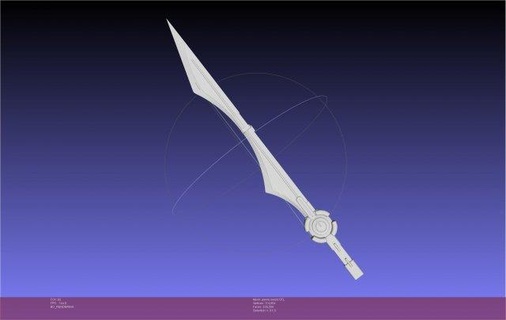 rwby centavo flutuando matriz espada imprimível montagem réplica traje cosplay arma fantasia anime floating array 3d print model - Mito3D