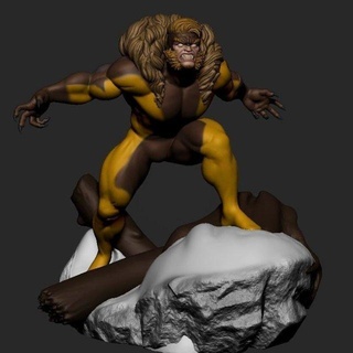 sabretooth x men uomo xmen meraviglia ghiottone statua arte scultura figura figurina furfante supereroe eroe i fumetti sculture Giochi giocattoli azione 3d print model - Mito3D