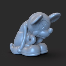 triste topolino 3d stampa modello in animali 3dexport vinile giocattolo pop art sensazione topo disney 3d print model - Mito3D
