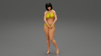 sad woman beach bikini girl swimming suit beach fashion bikini sport woman pose body character human female anatomy sculpture morph adult figure people lingerie