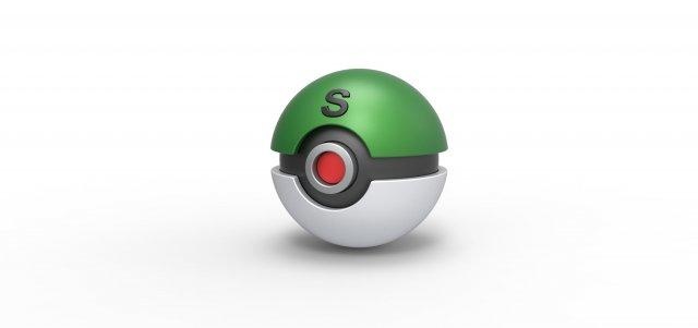 Safari Ball Pokeball Pokémon Konzept Container Anime Spielzeug drucken druckbar Safariball 3d print model - Mito3D