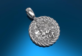 sagittariushoroscopes pendant 3d print model sagittarius horoscope zodiac jewellery jeweler gold si silver 3d print model - Mito3D