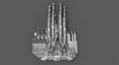 sagrada familia temple 3d impression modèle in 3dexport cathédrale joint croissance bas soulagement art peinture foi dieu traverser miracle 3d print model - Mito3D