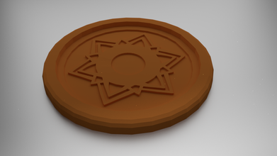 sahasrara crown chakra coaster 3d print model in kitchen dining 3dexport cup liquor asia 3d print model - Mito3D